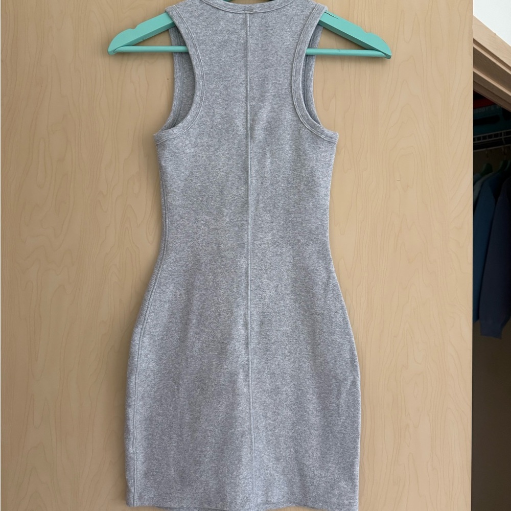 TNA Gray Halter Bodycon Mini Dress